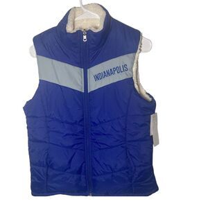 G-III Ladies NFL Indianapolis Colts Reversible Vest Small Sleeveless Blue NWT.